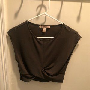 Dark green summer crop top